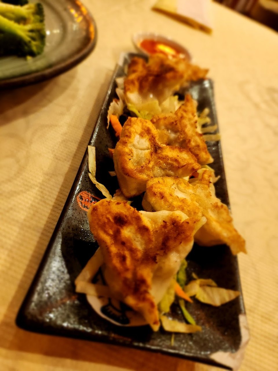 Restaurant menu with familiar dishes and small bites.