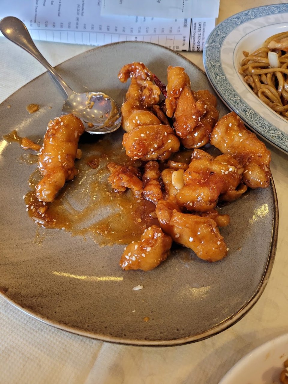 Restaurant menu with familiar dishes and small bites.